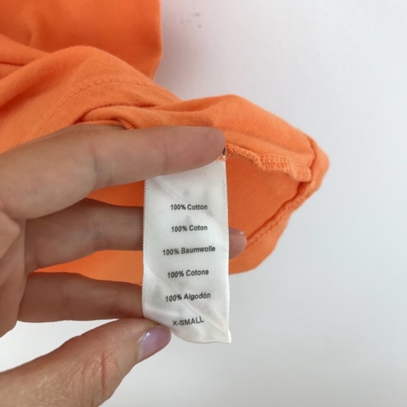 Urban Outfitters Pumpkin Tee Shirt Halloween Women’s size XS orange - Picture 5 of 6